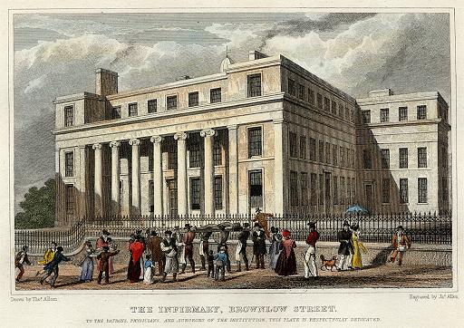 Lancashire, Liverpool, Infirmary in Brownlow Street, 1831