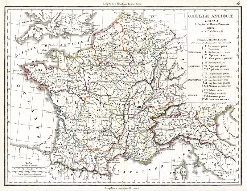 Ancient France, Delamarche, 1828