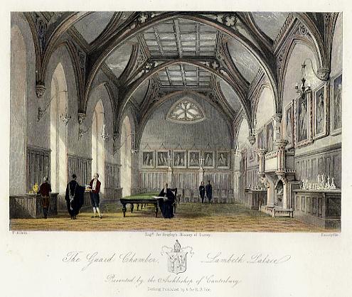 London, Lambeth Palace Guard Chamber, 1850