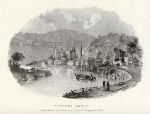 Monmouthshire, Tintern Abbey, stone litho by  George Rowe, 1840