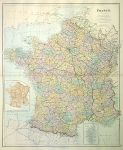 France, large map, 1887