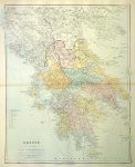 Greece, large map, 1887