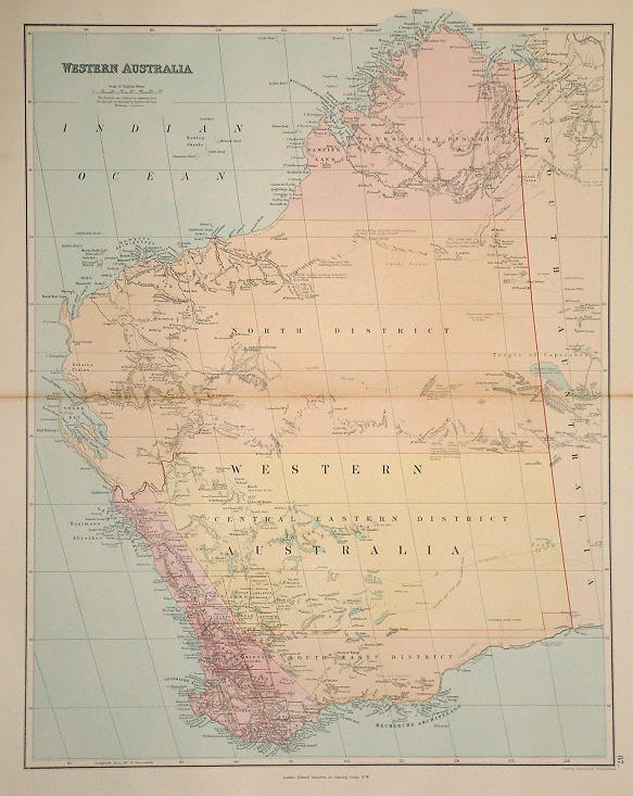 Western Australia, large map, 1887