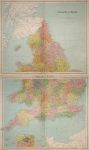 England & Wales, large map, 1864
