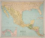 Mexico & Central America, large map, 1864