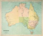 Australia, large map, 1864