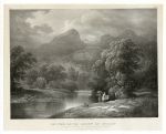 Scotland, On the River Lochy at Killin, fine stone lithograph by F.Nicholson, 1828