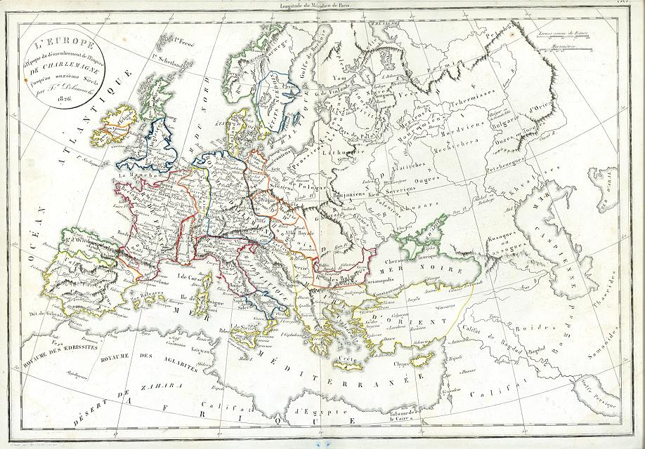 Europe after Charlemagne, Delamarche, 1828
