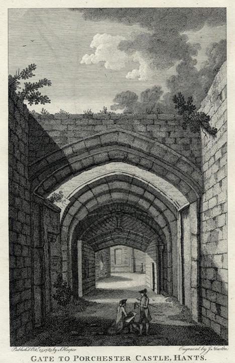 Hampshire, Porchester Castle Gate, 1785