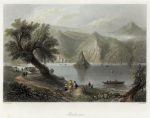 Romania, The Babacai Rock and the Golubac ruins, 1840