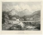 Scotland, In Glen Gyle - Loch Katrine, fine stone lithograph by F.Nicholson, 1828