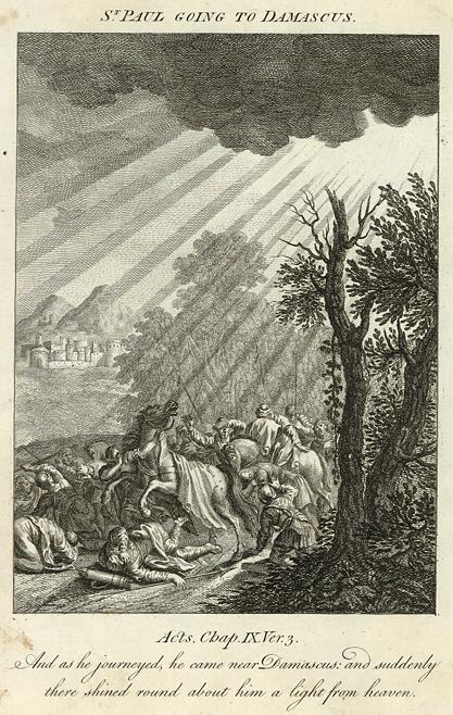 St. Paul going to Damascus, Howard's Bible, 1762