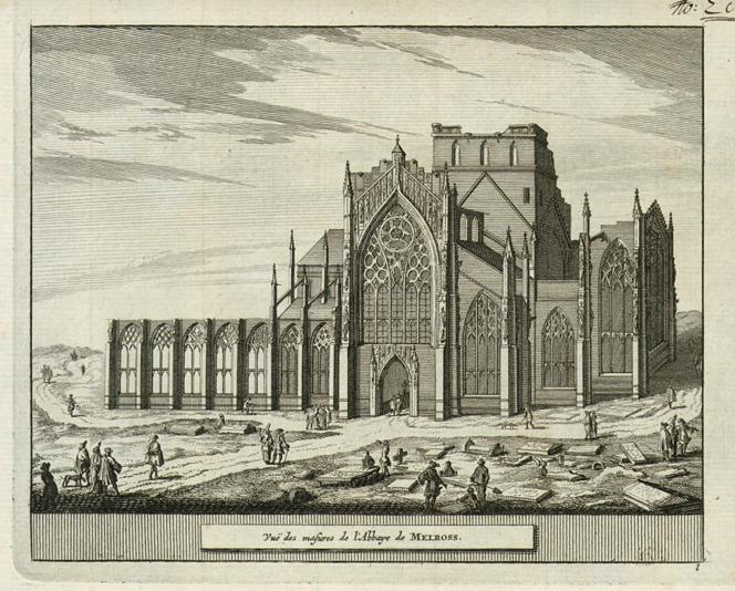 Scotland, Melrose Abbey, Van der Aa, 1708