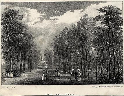 Gloucestershire, Cheltenham, Old Well Walk, 1840