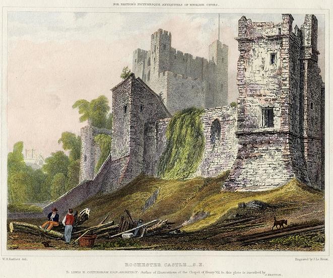 Kent, Rochester Castle, 1828