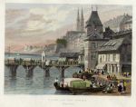Switzerland, Basle on the Rhine, 1846
