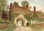 Gloucestershire, Cirencester Abbey Gate, watercolour, about 1900