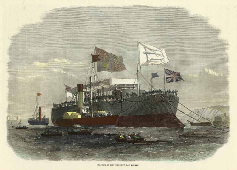 Floating of the Twin-Screw Ram, 'Rupert', 1872