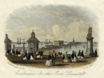 Suffolk, Lowestoft, Entrance to the Pier, small print, 1853
