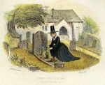 Wales, Gwisco Bedd a Blodau (woman tending grave), Rock, 1853