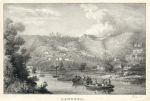 Wales, Landogo on the River Wye, stone lithograph, 1838