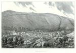 Wales, Knighton view, stone lithograph, 1850