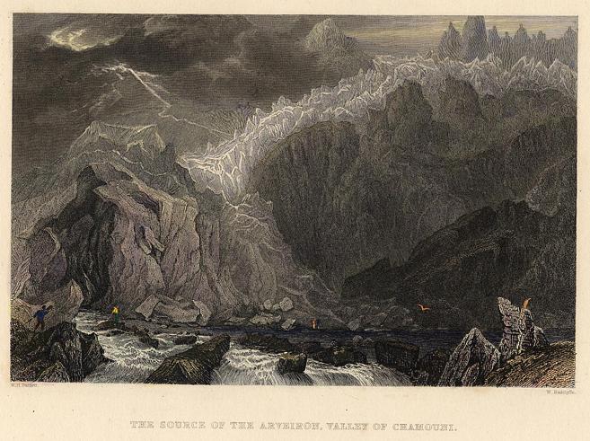 Switzerland, Source of Arveiron, Valley of Chamouni, 1836