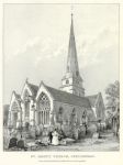 Cheltenham, St.Mary's Church, George Rowe lithograph, 1840