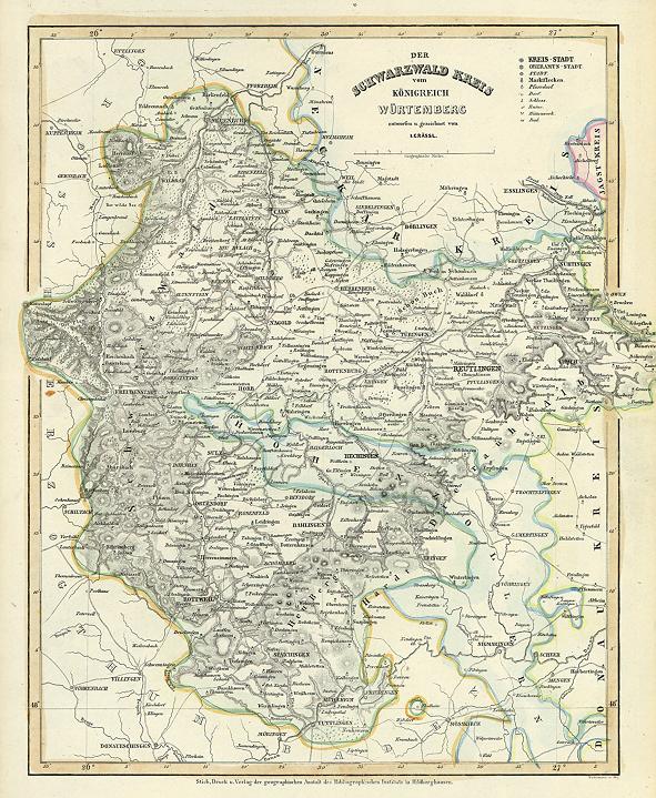 Germany, Schwarzwald Kreis, Wurtemberg, 1860