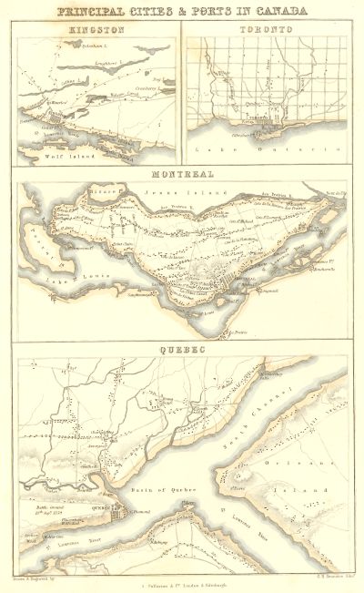 Canada, Principal Cities, 1856
