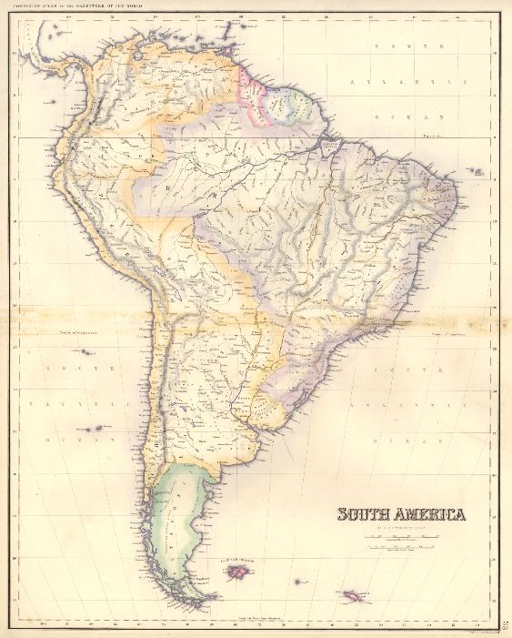 South America, Swanston/Fullarton, 1858