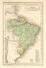 South America, Brazil etc, miniature map, 1862