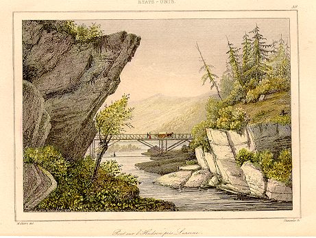 USA (New York), Bridge at Luzerne, 1843