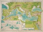 Mediterranean Sea - Cables & Wireless Stations chart, 1920