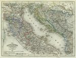 Adriatic Sea with Italy and bordering countries, 1860