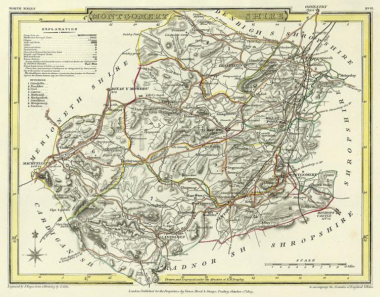 Wales, Montgomeryshire, Cole & Roper, 1809