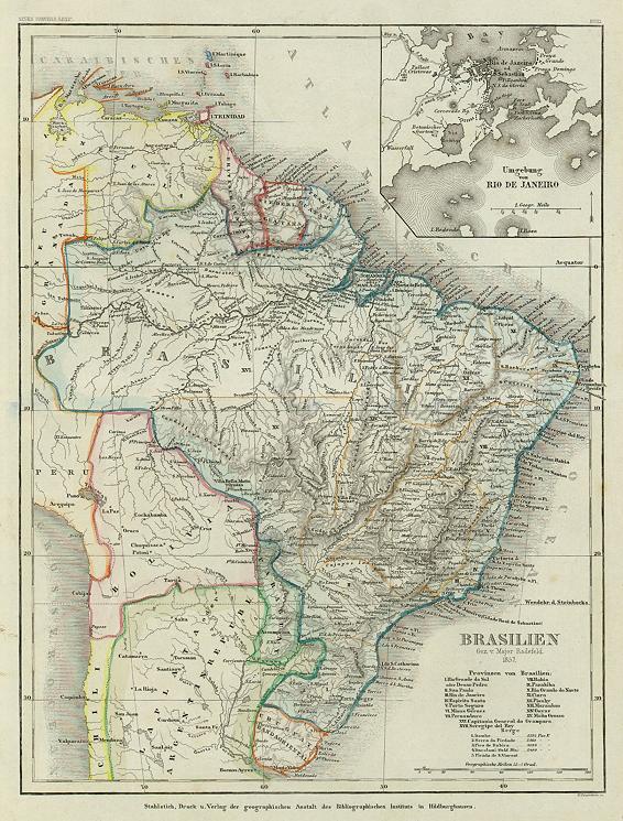 South America, Brasil, 1860