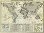 World tidal map, 1860
