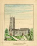 Gloucestershire, Church of St John the Baptist at Chipping Sodbury, painting, 1900