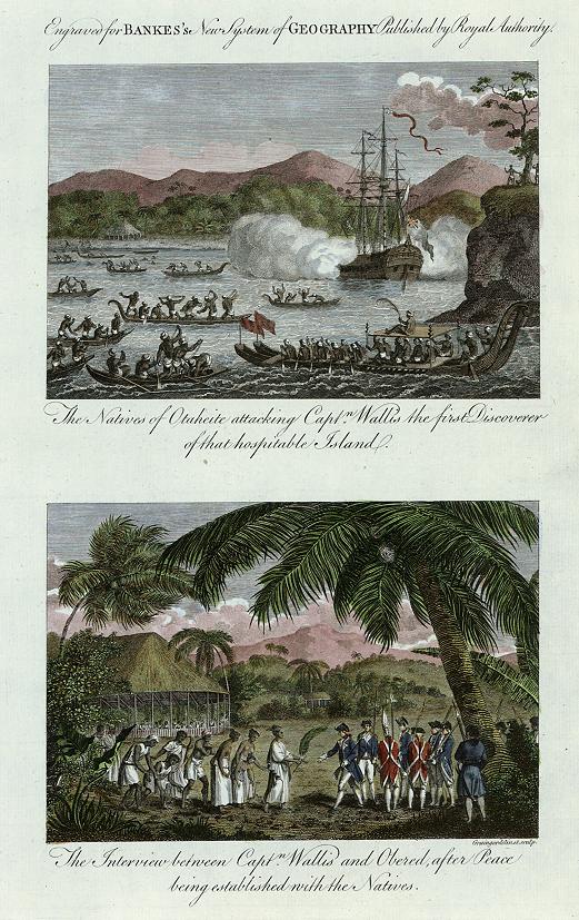 Pacific, Tahiti, Bankes' Geography, 1788