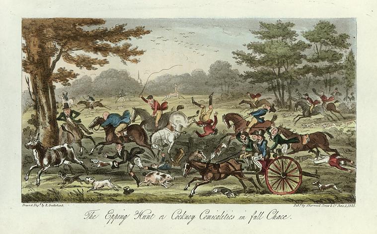 Epping Hunt with Cockneys, Cruickshank, 1826
