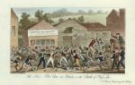 Tea Pot Row at Harrow (Battle of Hog Lane), Cruickshank, 1826