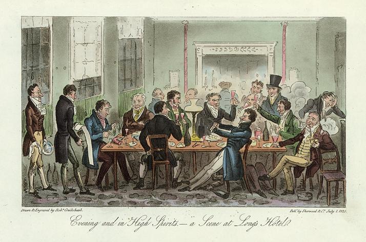 Long's Hotel at Portsmouth, Cruickshank, 1826