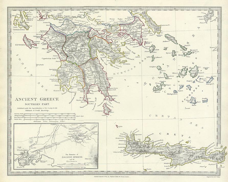 Ancient Greece (southern part), 1829