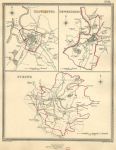 Gloucestershire town plans (Gloucester, Tewkesbury & Stroud), 1835