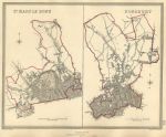 London plans (St. Mary Le Bone & Finsbury), 1835