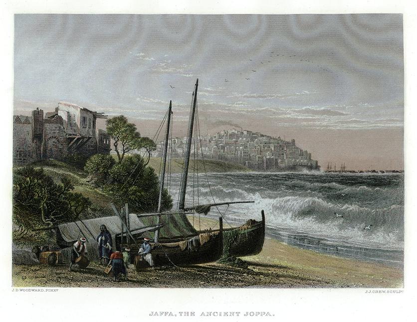 Israel, Jaffa, after J.D.Woodward, 1885