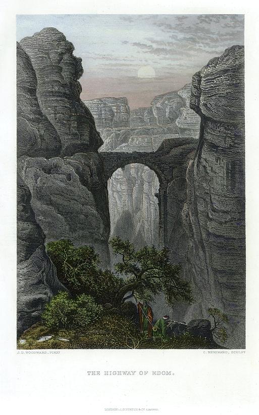 Jordan, Highway of Edom, after J.D.Woodward, 1885