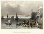 Canada, Prescott from Ogdensburgh Harbour (St.Lawrence), 1841