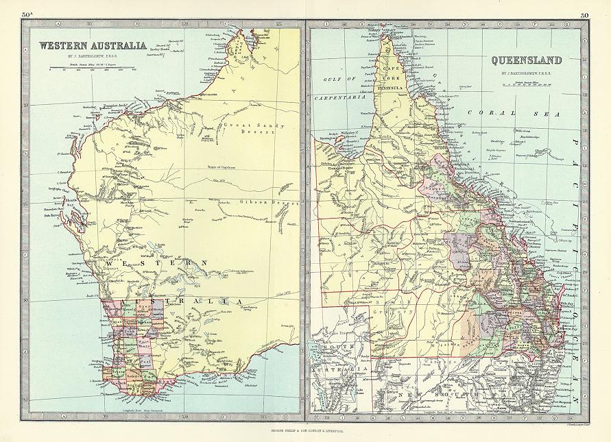 Australia (Western & Queensland), 1885